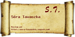 Séra Tavaszka névjegykártya